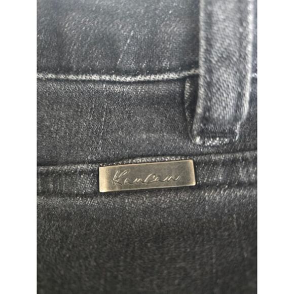 KanCan Skinny Plus High Rise Frayed Waist and Hem Black Jean Size 18 - Picture 8 of 8